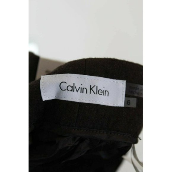 *Calvin Klein Brown Classic Fit Straight Leg Pants - Picture 4 of 4
